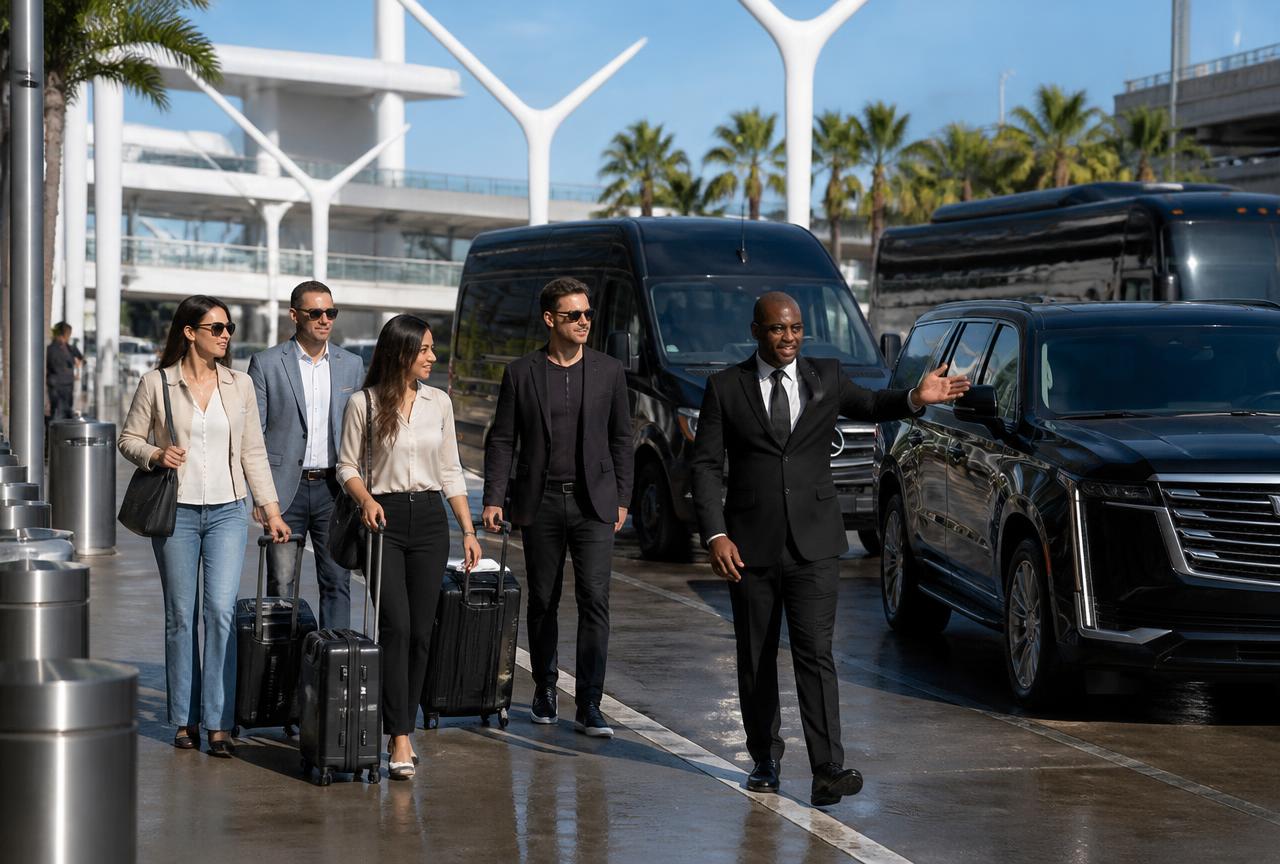 Airport group arrivals