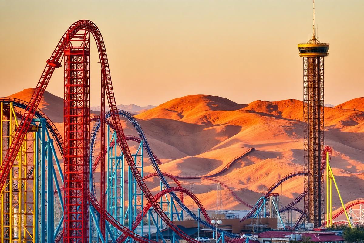 Six Flags Magic Mountain in Valencia, Santa Clarita